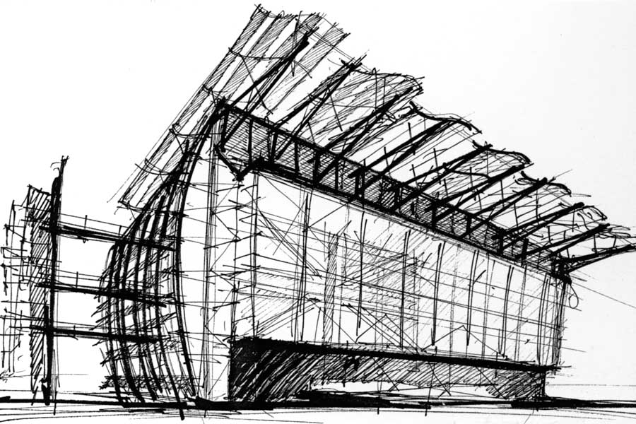 Britischer Pavillon - Expo ´92 - Sevilla - Illustration für Expo-Buch-Projekt, 2011